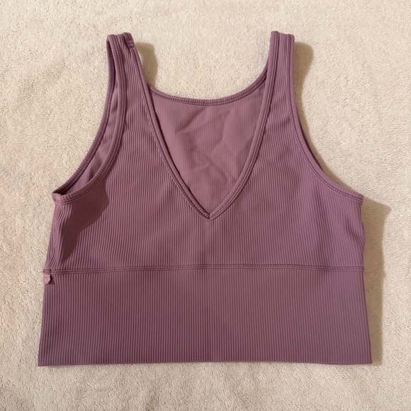 Purple Ribbed Tank Top - Picture 2 of 2
